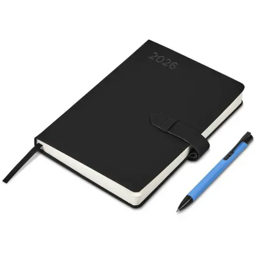 Altitude Enterprise A5 2026 Diary & Zeta Pen Set Light Blue